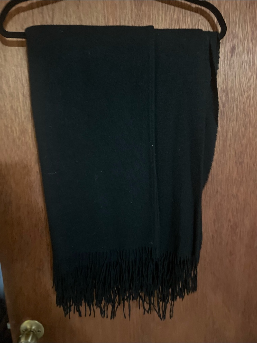 Black Fringe Scarf Wrap for Women - Lightweight Layering